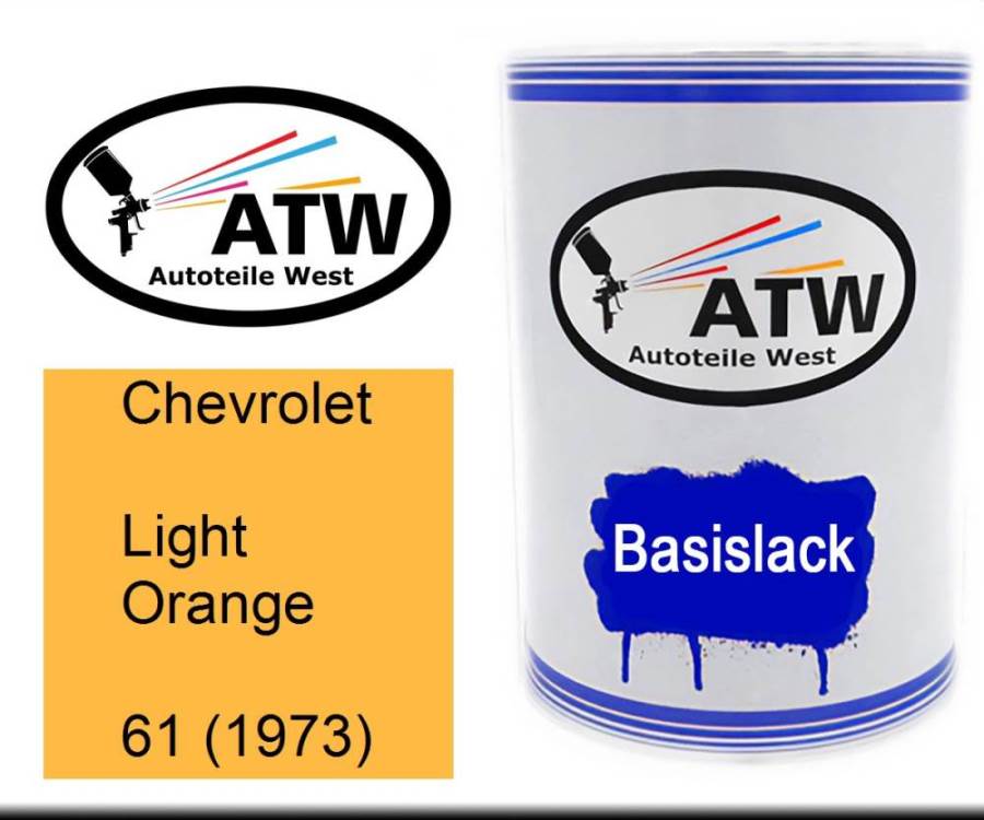 Chevrolet, Light Orange, 61 (1973): 500ml Lackdose, von ATW Autoteile West.